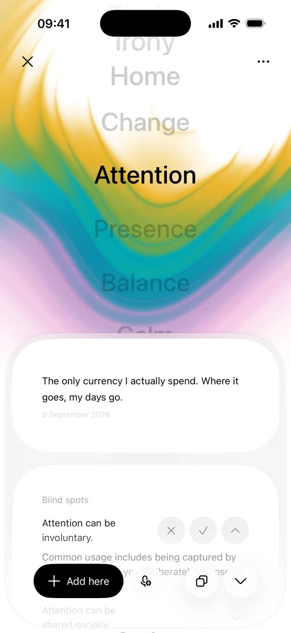 Actually app screen
